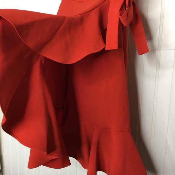 Likely Ruffled Red Mini Dress - Picture 5 of 9